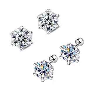 💎 2 Ctw Diamond Screw Back Stud Earrings